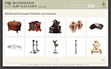 Screenshot of a category page on the McPherson Day Gallery website Screenshot of a category page on the McPherson Day Gallery website
