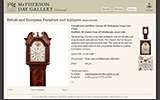 Screenshot of an object details page on the McPherson Day Gallery's website Screenshot of an object details page on the McPherson Day Gallery's website